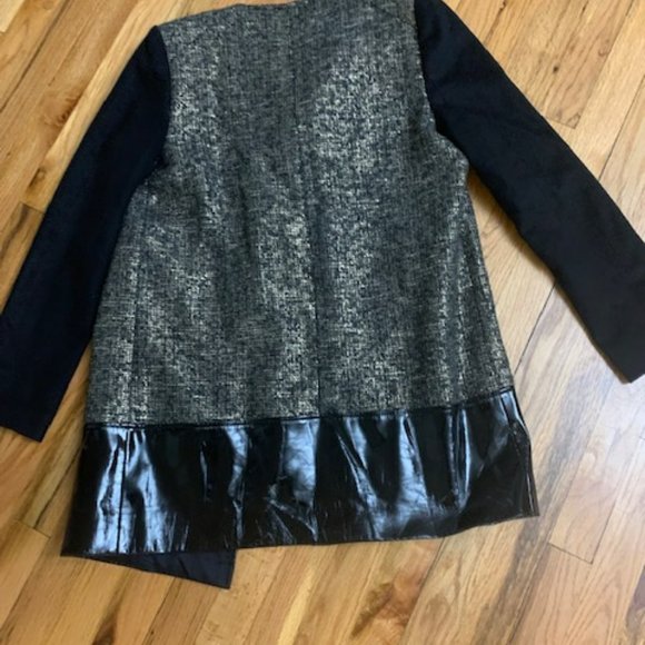 ASOS Jackets & Coats Asos Mixed Media Wool Blend Moto Style Jacket Size 4 Poshmark